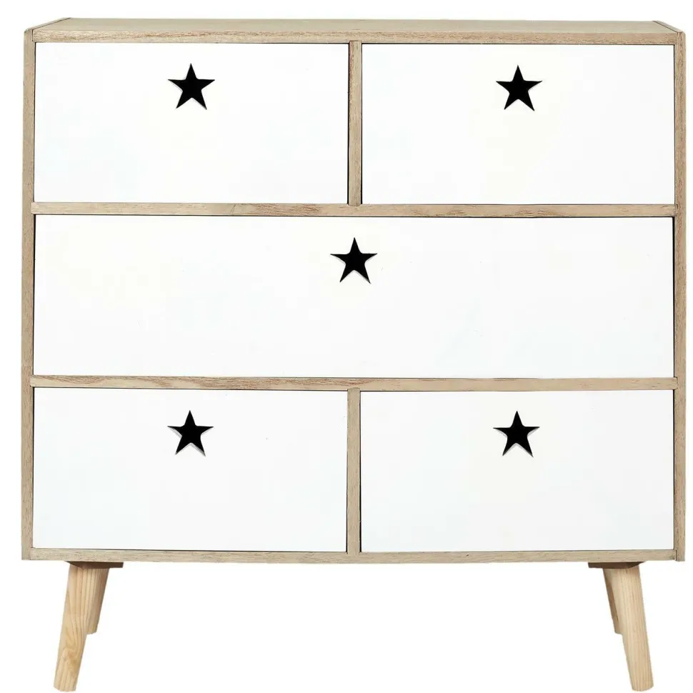 Komoda Etoile biała/ naturalna