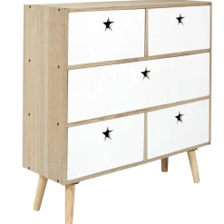 Komoda Etoile biała/ naturalna