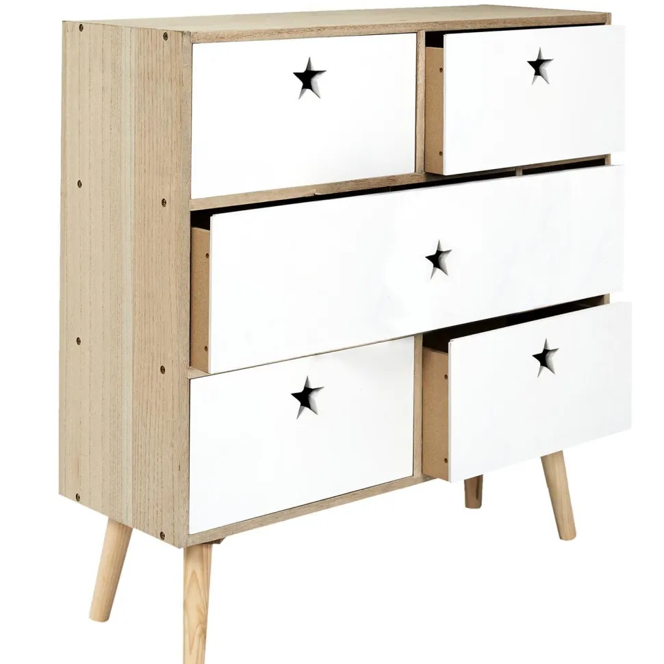 Komoda Etoile biała/ naturalna