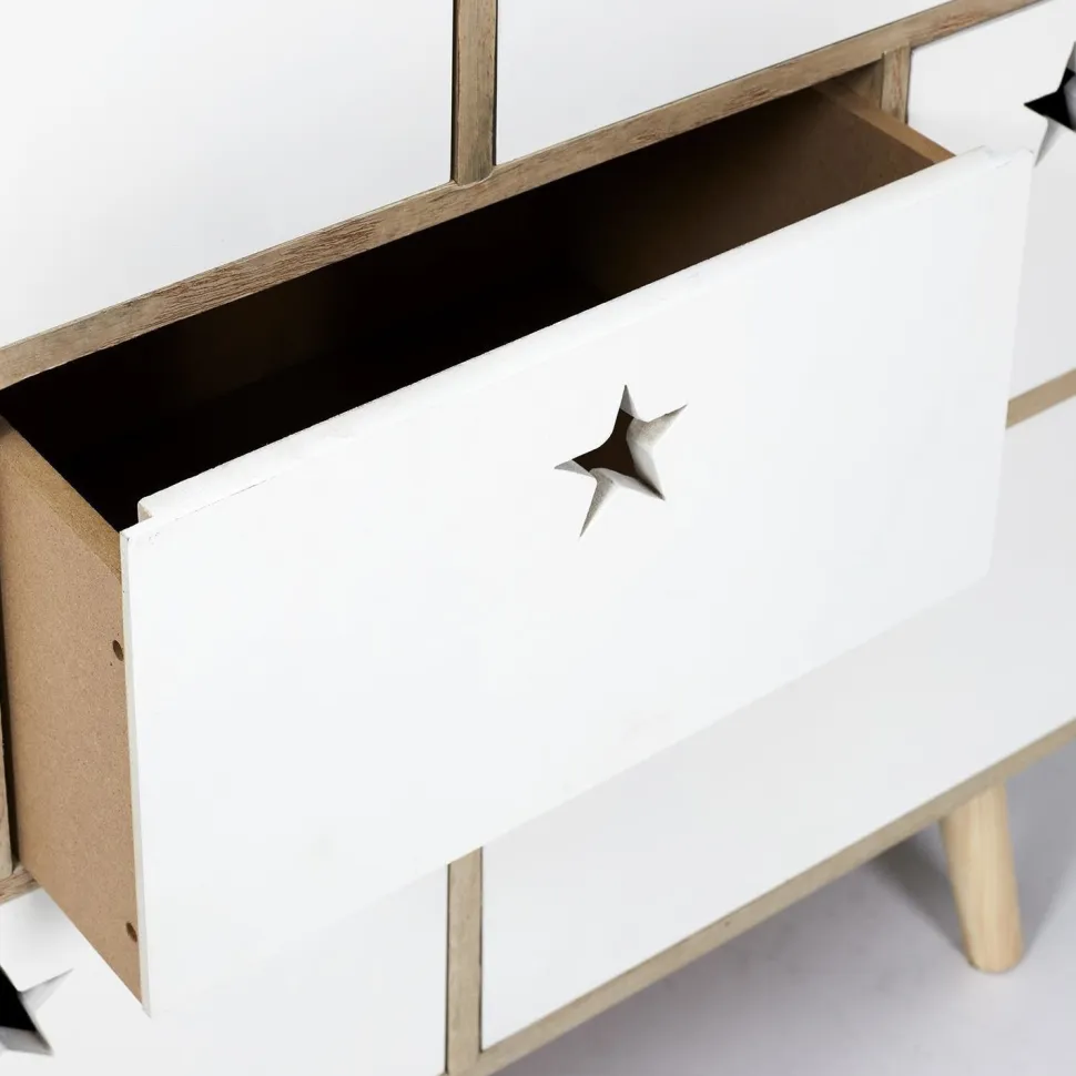 Komoda Etoile biała/ naturalna