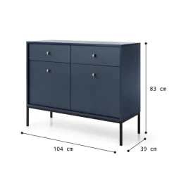 Komoda Evora granatowa