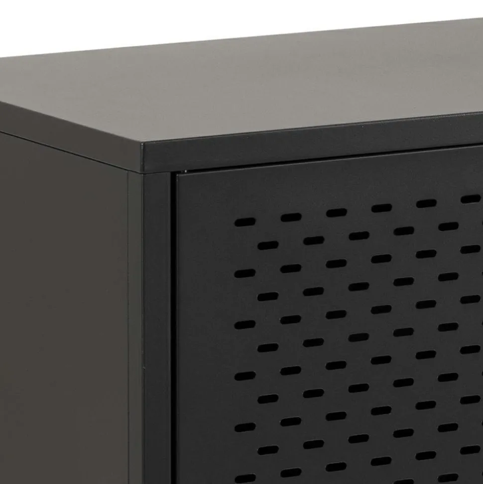 Komoda Newcastle II czarna industrialna