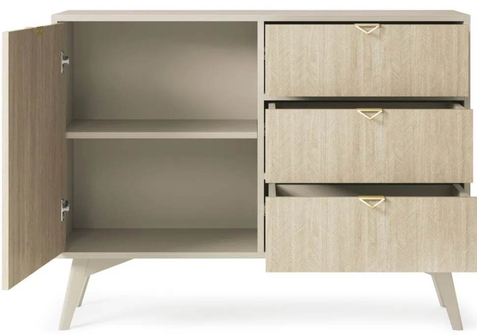 Komoda Sage Wood 3 szuflady, 1 szafka