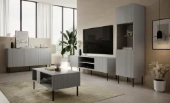 Komoda szeroka Harbin szara/czarna