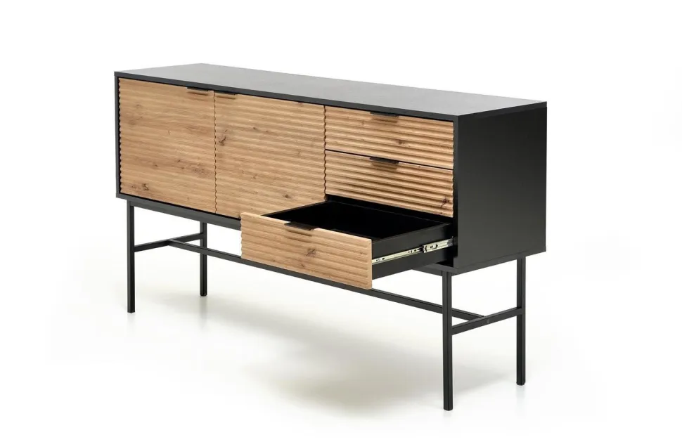 Komoda szeroka Nihala dąb artisan/