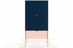 Komoda wysoka Polka Navy Blue / Pink