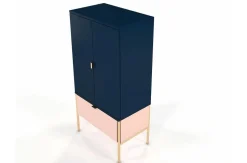 Komoda wysoka Polka Navy Blue / Pink