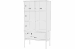 Komoda wysoka Polka Navy Blue / Pink