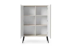 Komoda wysoka Seda beżowa/ nogi czarne