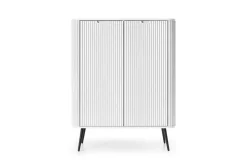 Komoda wysoka Seda biała/ nogi czarne