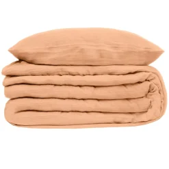 Komplet pościeli Origines 260 x 240 cm  różowy, prana bawełna tuftowana