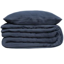 Komplet pościeli Origines 260 x 240 cm  niebieska, prana bawełna tuftowana