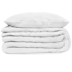 Komplet pościeli Origines 240 x 220 cm  biała, prana bawełna tuftowana