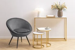 Konsola Alisma biały marmur złota