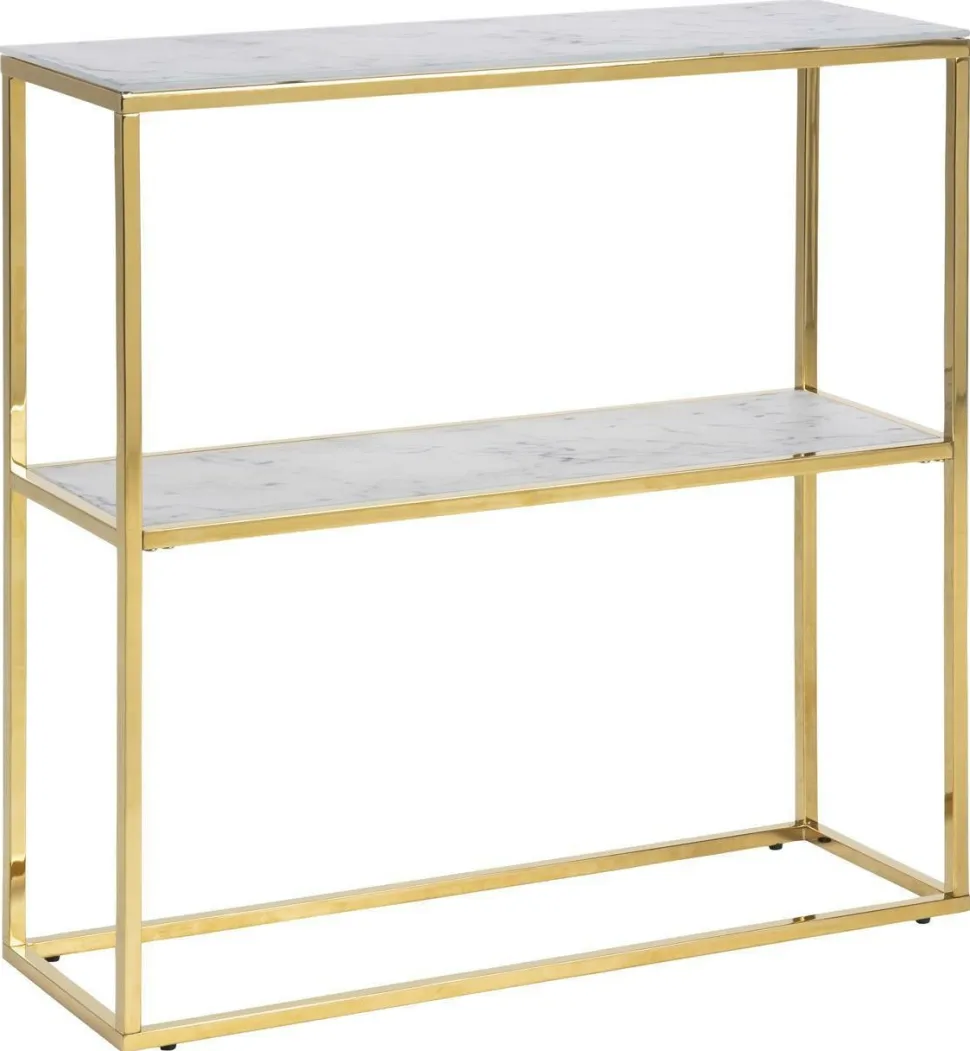 Konsola Alisma biały marmur złota