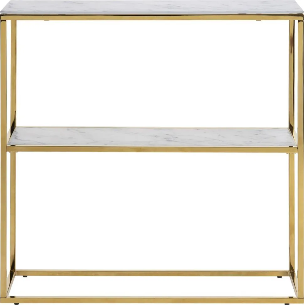 Konsola Alisma biały marmur złota