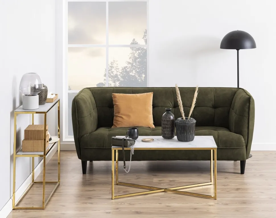 Konsola Alisma biały marmur złota