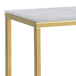 Konsola Alisma biały marmur złota