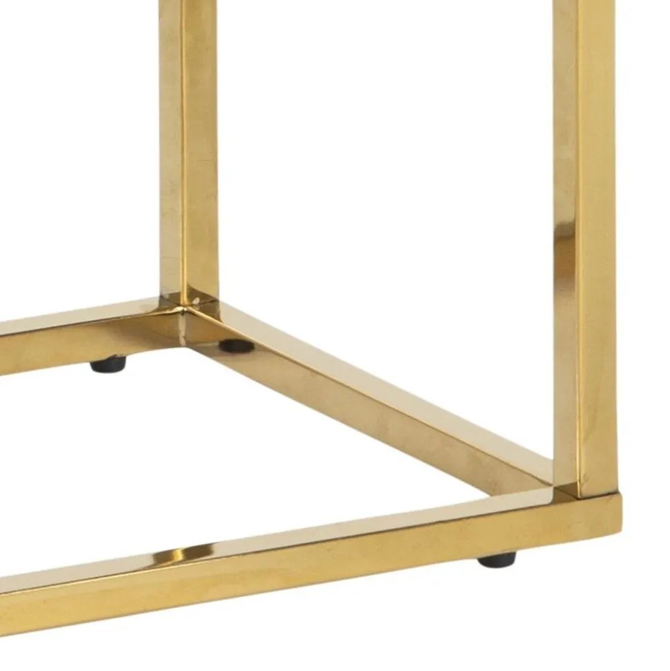 Konsola Alisma biały marmur złota