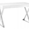 Konsola/ biurko Galati białe/ chrom