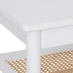 Konsola Cabras białe drewno/wiklina