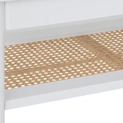 Konsola Cabras białe drewno/wiklina