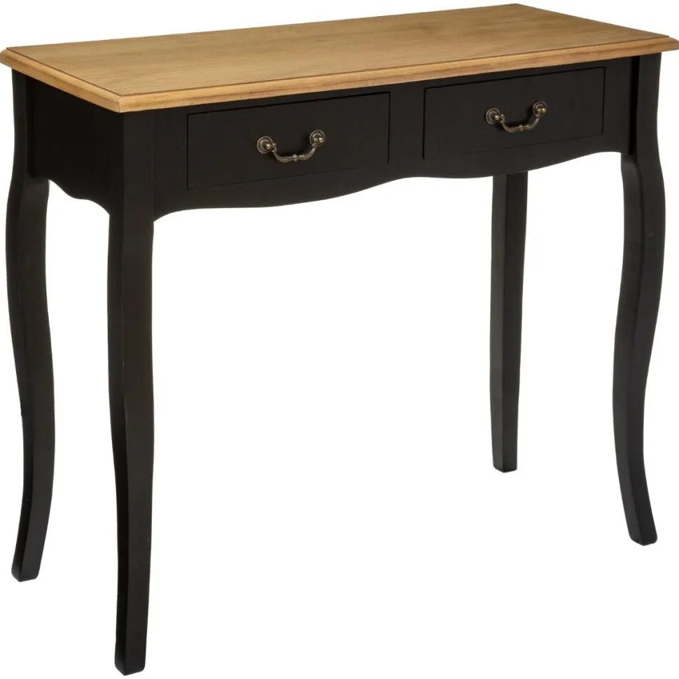 Konsola Chrysa czarna 2 szuflady