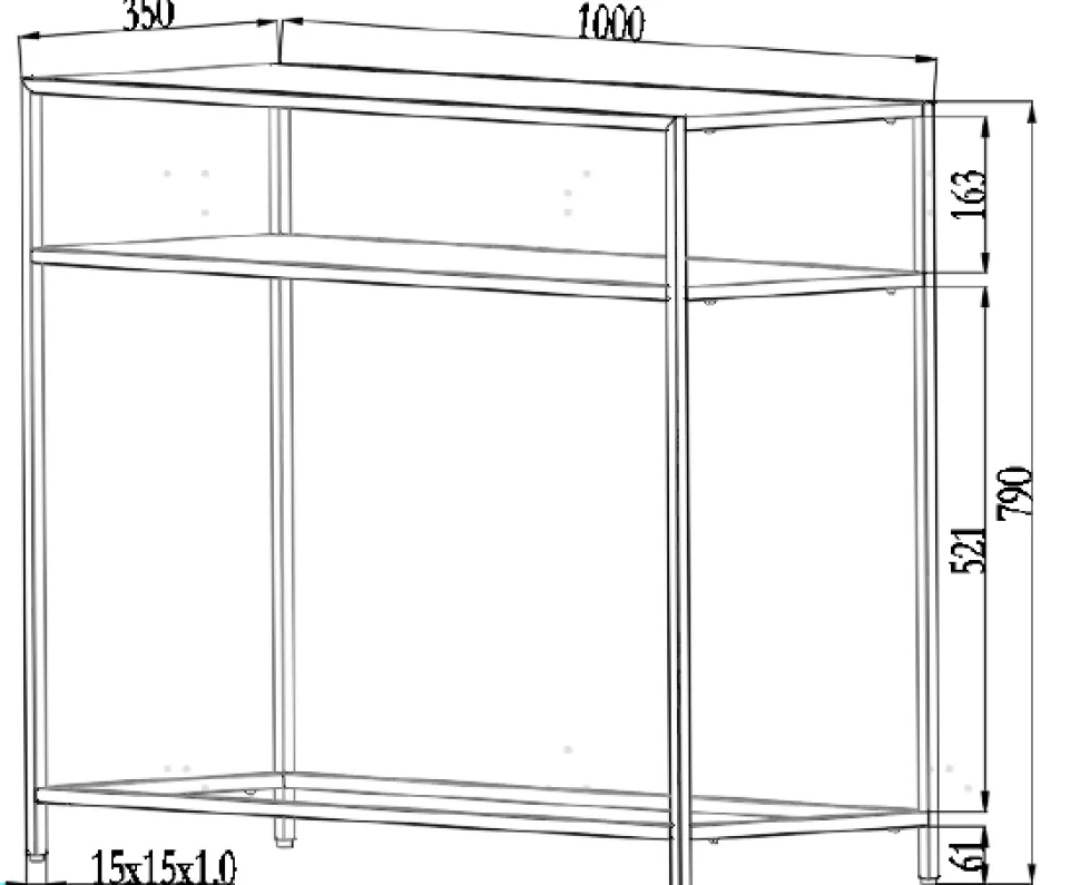 Konsola Newcastle II czarna
