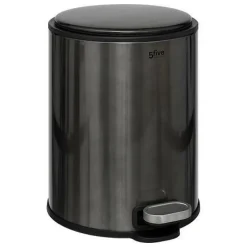 Kosz na śmieci Delta 6l czarny stalowy