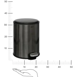 Kosz na śmieci Delta 6l czarny stalowy