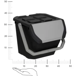 Kosz na śmieci 24l do segregacji czarny