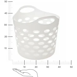 Kosz na pranie 28 l biały