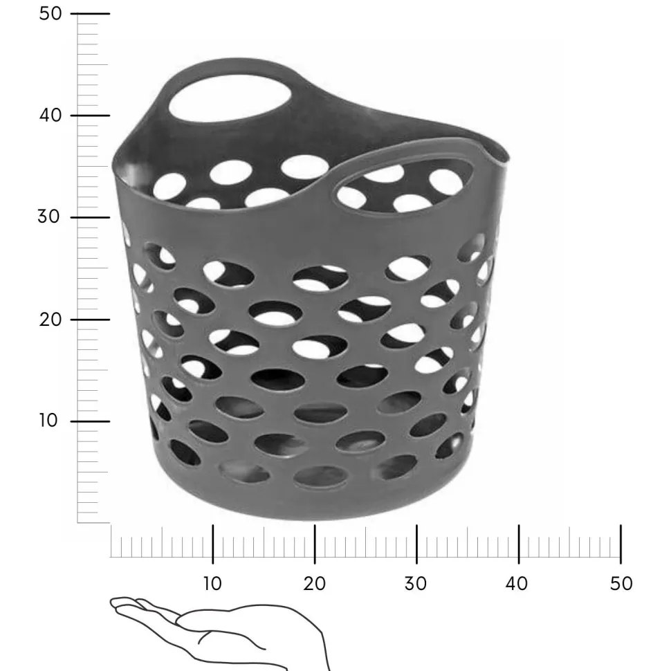 Kosz na pranie 28 l szary