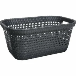 Kosz na pranie 45 l technorattan szary