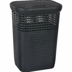 Kosz na pranie 60 l technorattan szary