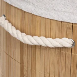 Kosz na pranie bambusowy okrągły 48L