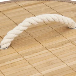 Kosz na pranie bambusowy okrągły 48L