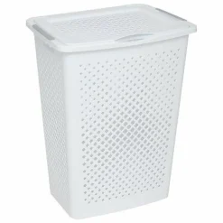 Kosz na pranie 55l plastikowy biały