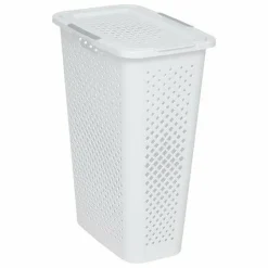 Kosz na pranie 42l plastikowy biały