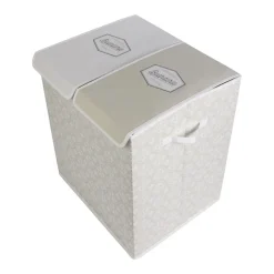 Kosz na pranie podwójny 50x41x57 szary  tkanina