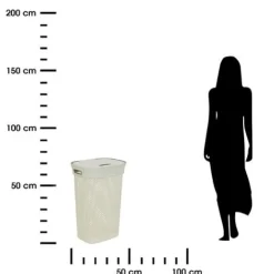 Kosz na pranie Purl 60l beżowy