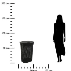 Kosz na pranie Purl 60l szary ciemny