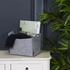 Kosz/ pudełko z filcu M szare składane