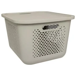 Kosz z pokrywą Aera 19,6 l beżowy