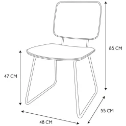 Krzesło Adele VIC granatowe tapicerowane