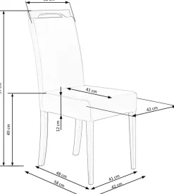 Krzesło Alabama grafit/ szare Rviera 91
