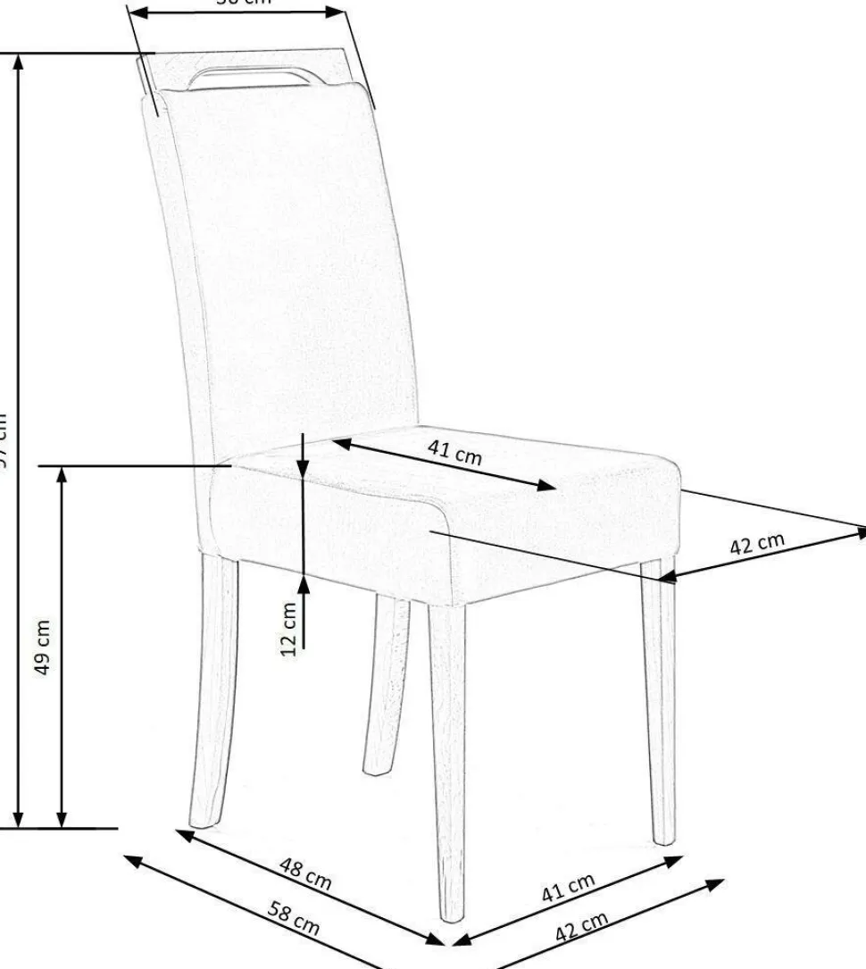 Krzesło Alabama szare Monolith 85