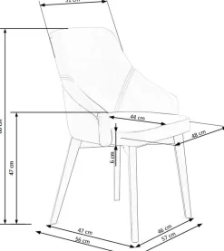 Krzesło Alain dąb/ granatowe Monolith 77