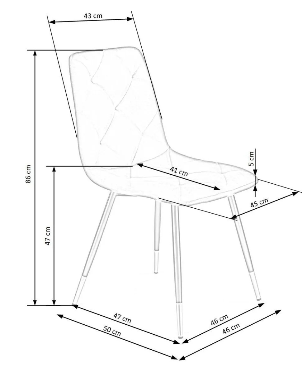 Krzesło Amelie szare