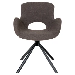 Krzesło Amorim obrotowe boucle brązowe jasne/ czarne